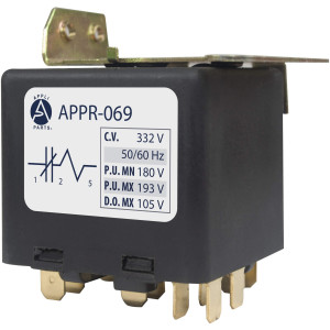 Appli Parts APPR-069 Potential Relay 069, Coil Voltage 332 V Min Pick up 180 V Max Pick up 193 V Max Drop Out 105 V 50/60 Hz Universal replacement for HVAC and Refrigeration units