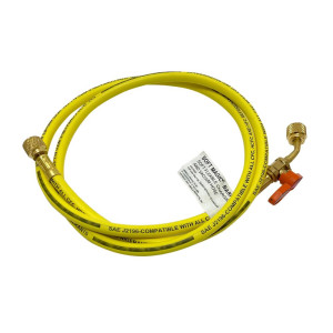 Manifold Hose 60 Uniweld H5smbey H5BVY Cfc/Hcfc/Hfc/Compatible with R410A, Yellow 45 Bend With Valve