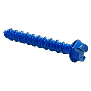 DFM12722 1/4 in x 1-3/4 in UltraCon+ Concrete Screw Anchors, Hex Washer Head, Gimlet Point, 5/16 in Drive Size, 3/16 in Drill Bit Size, Blue Stalgard Coating