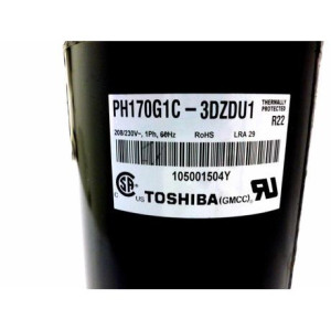 Toshiba Compressor fixed speed Rotary 12.000 Btu 208-230v/60hz/1ph Compatible with R22, PH170G1C-3DZDU1 201400611080 11103010000320
Fits: NACM012C10B NBCM012C10B