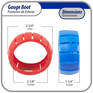 Appli Parts APMG-GBK 2.5 in Blue and Red Protective Gauge Boot Kit for Manifold Gauge Red for High pressure and Blue for Low pressure