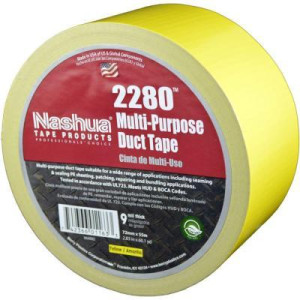Nashua Multi-Purpose Duct Tape 1.88 in x 60 yd 2280 Yellow 9 Mil UL Certified