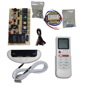 Appli Parts APCB-213DA Universal Air Conditioning Control Board 220 V with 3 Fan Speed Relay, Display,Replaces QD-U10A
