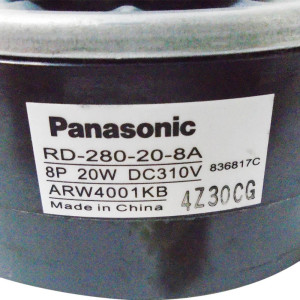 Panasonic Fan Motor Brushless DC RD-280-20-8A(SX) ARW4001KB ZKSP-20-8-1 RoHS 20W 310V 202400300039 11002015000190 
Fits: ecox Midea