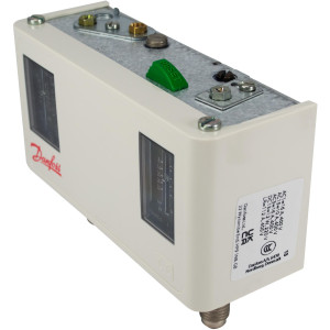 Danfoss 060-126491 Pressure Switch KP 15 Dual Auto/Manual 1/4 in Flare Capillary M/24 Not Included