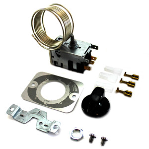 Danfoss 077B7101 Thermostat Bottle Coolers 077B1704L Cold Cut-in +41.0F Cold cut-out +34.7 Warm Cut-in +54.5F Warm Cut-out 49.1F Capillary tube length 47.2in 
B0
