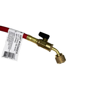 Uniweld H5BVR Manifold Hose 60 Red 45 Bend with Valve CFC/HCFC/HFC/Compatible with R410A 