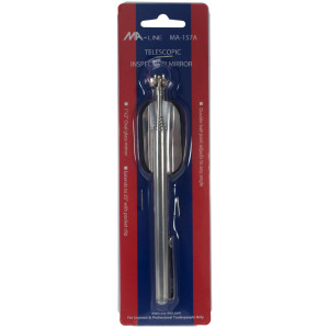 MA-Line MA-157A Oval Telescoping Mirror 1 x 2in Mirror 8in Length Extends to 25in