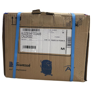 Tecumseh CAJ2432Z Compressor 3/4HP Compatible with R404A, 208-230 V,1 Ph,60 Hz, LBP, with Rotolock Valve