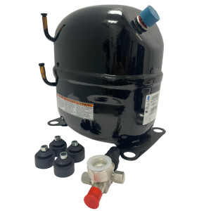 Tecumseh CAJ2432Z Compressor 3/4HP Compatible with R404A, 208-230 V,1 Ph,60 Hz, LBP, with Rotolock Valve