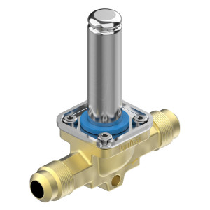 Danfoss 032F8107 EVR 3 1/4 in, Solenoid Valve Body, NC, Brass Body, Flare Connections