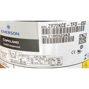 Copeland Scroll Tandem Compressor 12T 144.000Btu 2 6TN compressors 380V/50Hz 460V60Hz A/C Compatible with R22, ZRT144KCE-TFD
