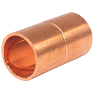Appli Parts AP-A038 3/8 in Wrot Copper Coupling fitting CxC Sweat connections for refrigeration, air conditioning and plumbing applications ACR and Type L copper pipe