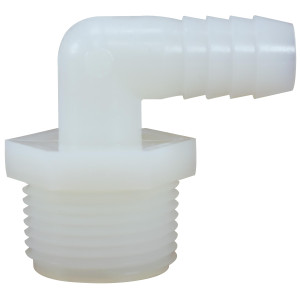 MA-Line MA-22117 Nylon Condensate Line Fitting Elbow 1/2in Barb x 3/4in NPT (4 x Bag)