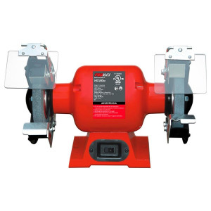 Promaker 6in Bench Grinder PRO-EB250
Voltage - Frequency: 120V - 60Hz
Amperage: 2.1AMP
Power: 250W(1/3HP)
Speed: 3400rpm
Chuck size: 6in x 3/4in x 1/2in
Weight: 26.40Lb
Cord: 6.5ft
