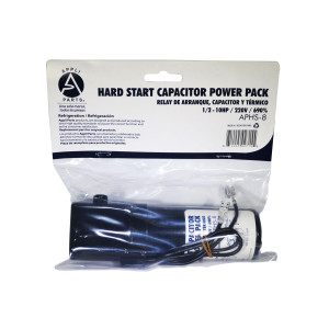 Appli Parts APHS-6 1/12 to 10 HP, 110/220 V, 1 Ph, Hard Start kit Capacitor power pack booster for air conditionning and refrigeration compressors, Up to 690 percent Torque Appli Parts APHS-6 1/12 to 10 HP, 110/220 V, 1 Ph, Hard Start kit Capacitor power pack booster for air conditionning and refrigeration compressors, Up to 690 percent Torque