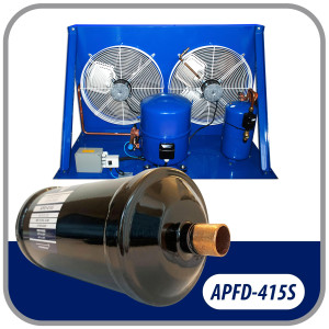 Appli Parts APFD-415S 5/8 in Liquid Line Refrigerant AC Filter Drier hvac Refrigeration 415S ODF Sweat Solder connection universal unidirectional 9-1/2 in long 3-3/4 in wide