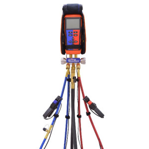 Smartech Digital Bluetooth Manifold 3 X 5ft Hoses With Ez-Turn, K-Type Temp Clamps, Velcro Straps, 3/8 By 1/4 Adaptor Uniweld. Usman5