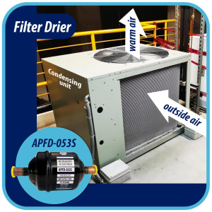 Appli Parts APFD-053S 3/8 in Liquid Line Refrigerant AC Filter Drier hvac Refrigeration 053S ODF Sweat Solder connection universal unidirectional 4-1/2 in long 2 in wide Appli Parts APFD-053S 3/8 in Liquid Line Refrigerant AC Filter Drier hvac Refrigeration 053S ODF Sweat Solder connection universal unidirectional 4-1/2 in long 2 in wide