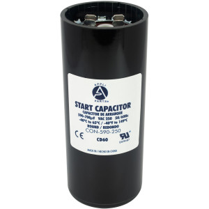 Appli Parts motor start capacitor 590-708 Mfd (microfarads) uF 250 VAC universal fit for electric motor applications 1-3/4 in Diameter 4-3/8 in Height CON-590-250
 Appli Parts motor start capacitor 590-708 Mfd (microfarads) uF 250 VAC universal fit for electric motor applications 1-3/4 in Diameter 4-3/8 in Height CON-590-250
