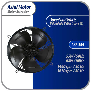 Appli Parts AXF-250 9-7/8 in Axial Fan Motor Guard Mounted Fan Blade 220 V, 1 Ph, 50-60 Hz, 70 W, 1590 rpm, Universal replacement for Cold Room Evaporators and Condensing Units, Work Temp -22 F to 140 F  Appli Parts AXF-250 9-7/8 in Axial Fan Motor Guard Mounted Fan Blade 220 V, 1 Ph, 50-60 Hz, 70 W, 1590 rpm, Universal replacement for Cold Room Evaporators and Condensing Units, Work Temp -22 F to 140 F