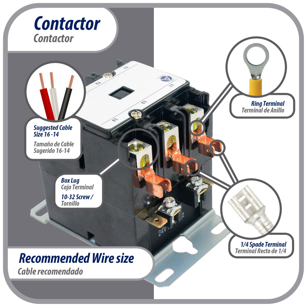 Appli Parts APAC-330120 Heavy Duty Contactor 3 Poles 30A 120V Coil Replacement for AC Compressors and Electrical Applications UL Certified E476929 Appli Parts APAC-330120 Heavy Duty Contactor 3 Poles 30A 120V Coil Replacement for AC Compressors and Electrical Applications UL Certified E476929