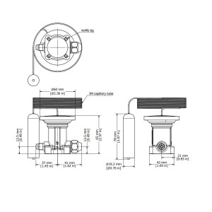 Danfoss 067B3210 TEX12 Thermostatic Element Compatible with R22, R407C 