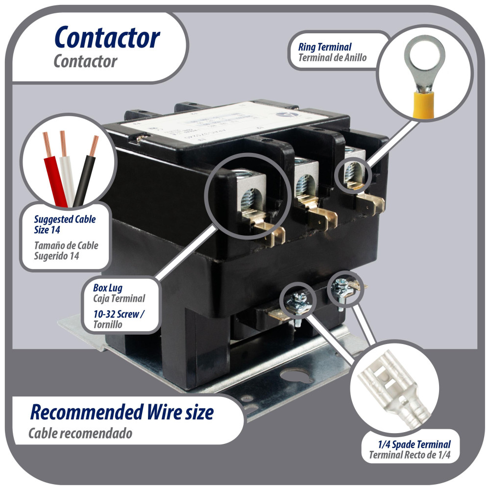 Appli Parts APAC 375240 Heavy Duty Contactor 3 Poles 75A 240V Coil 