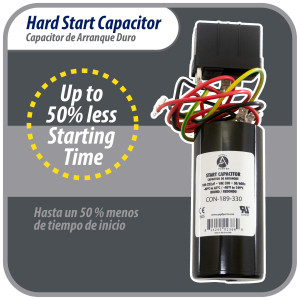 Appli Parts APHS-2 3.5 to 4.5 TON Hard Start kit 208-265 V, 1 Ph for air conditioner includes Capacitor 189-227mfd 330V and Potential Relay for Air Conditioner scroll and reciprocating compressors Appli Parts APHS-2 3.5 to 4.5 TON Hard Start kit 208-265 V, 1 Ph for air conditioner includes Capacitor 189-227mfd 330V and Potential Relay for Air Conditioner scroll and reciprocating compressors