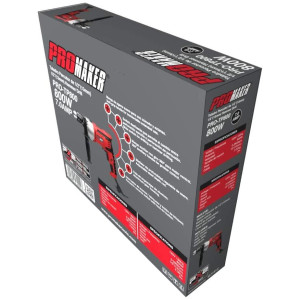 Promaker 1/2in Hammer Drill PRO-TP800
Voltage - Frequency: 120V - 60Hz
Amperage: 7.0AMP
Power: 800W
Speed: 0-2800rpm
Chuck size: 1/2in (13mm)
Weight: 5.06Lb
Cord: 6.5ft Promaker 1/2in Hammer Drill PRO-TP800
Voltage - Frequency: 120V - 60Hz
Amperage: 7.0AMP
Power: 800W
Speed: 0-2800rpm
Chuck size: 1/2in (13mm)
Weight: 5.06Lb
Cord: 6.5ft