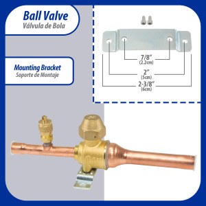Appli Parts APBV-038 3/8 in Shut Off Ball Valve ODF Universal Replacement 610 psi (4.2 Mpa) max pressure -22 F to 248 F work temperature with 1/4 in SAE service port, with 6-1/2 in overall length Appli Parts APBV-038 3/8 in Shut Off Ball Valve ODF Universal Replacement 610 psi (4.2 Mpa) max pressure -22 F to 248 F work temperature with 1/4 in SAE service port, with 6-1/2 in overall length