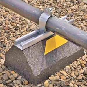 C10 - Rubber Support 9.6in Lenght x 6in Width x 4in Height with 13/16in Galvanized Steel Channel. Strut Clamps sold Separately. C10 - Rubber Support 9.6in Lenght x 6in Width x 4in Height with 13/16in Galvanized Steel Channel. Strut Clamps sold Separately.
