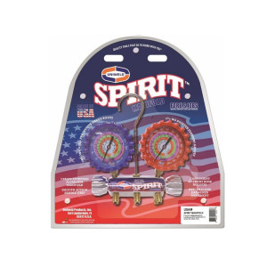 2-V Brass Manifold With 6 Ft. Smb Ez-Turn Ab Hoses (R410a/R22/R404a/R134a) Psi Scale F Qs8n6smez, Qs8n6sma