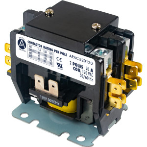 Appli Parts APAC-220120 Heavy Duty Contactor 2 Poles 20A 120V Coil Replacement for AC Compressors and Electrical Applications UL Certified E476929