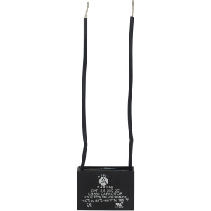 Appli Parts CAP-2-250-2C Fan Capacitor 2 mfd (microfarads) uf 250 VAC with 2 Wire Terminal Connections compatible with any brand with same capacitance 1-1/2in Width 5/8in Depth 1in Height