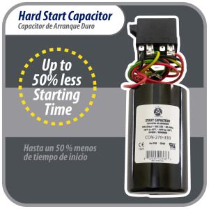 Appli Parts APHS-3 4 to 5 TON Hard Start kit 208-265 V, 1 Ph for air conditioner includes Capacitor 270-324mfd 330V and Potential Relay for Air Conditioner scroll and reciprocating compressors Appli Parts APHS-3 4 to 5 TON Hard Start kit 208-265 V, 1 Ph for air conditioner includes Capacitor 270-324mfd 330V and Potential Relay for Air Conditioner scroll and reciprocating compressors