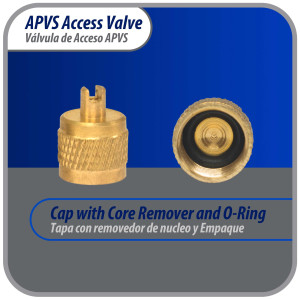 Appli Parts APVS-14143 1/4 in SAE Access Schrader Valve x 1/4 ODF x 3 in Copper Stem with Valve Core and Cap with gasket and core remover for AC and refrigeration systems Appli Parts APVS-14143 1/4 in SAE Access Schrader Valve x 1/4 ODF x 3 in Copper Stem with Valve Core and Cap with gasket and core remover for AC and refrigeration systems