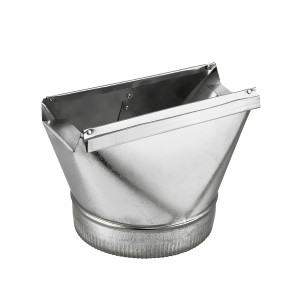 Lambro 122 Aluminum Transition 3-1/4 inch x 10 inch to 6 inch Round 