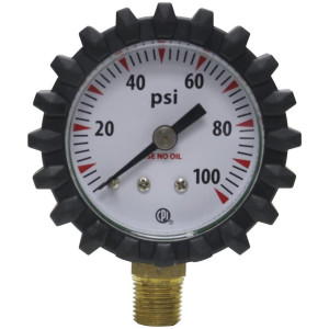 Uniweld G49D 1-1/2-Inch 100 PSI Oxygen Replacement Delivery Gauge with Protective Rubber Gauge Boots G49D 54103 Uniweld G49D 1-1/2-Inch 100 PSI Oxygen Replacement Delivery Gauge with Protective Rubber Gauge Boots G49D 54103