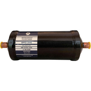 Appli Parts APFD-304S 1/2 in Liquid Line Refrigerant AC Filter Drier hvac Refrigeration 304S ODF Sweat Solder connection universal unidirectional 10-1/2 in long 3-1/4 in wide Appli Parts APFD-304S 1/2 in Liquid Line Refrigerant AC Filter Drier hvac Refrigeration 304S ODF Sweat Solder connection universal unidirectional 10-1/2 in long 3-1/4 in wide