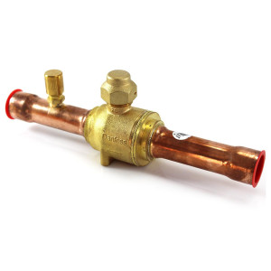Danfoss 009L7054 3/4in Shut Off Ball Valve ODF GBC 18s Multiple Refrigerant MWP 650psi WT -40F to 300F with 1/4in SAE Schrader Valve Bi-Flow Danfoss 009L7054 3/4in Shut Off Ball Valve ODF GBC 18s Multiple Refrigerant MWP 650psi WT -40F to 300F with 1/4in SAE Schrader Valve Bi-Flow