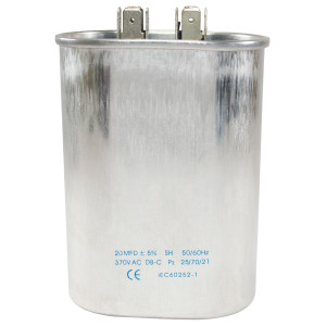 Appli Parts Run Capacitor for ac 20 Mfd uF (microfarads) 370VAC CBB65 Oval Universal fit for hvac and other applications in 2-3/4 in Wide 1-3/4 in Depth 4-1/4 in Height CON-20-370
 Appli Parts Run Capacitor for ac 20 Mfd uF (microfarads) 370VAC CBB65 Oval Universal fit for hvac and other applications in 2-3/4 in Wide 1-3/4 in Depth 4-1/4 in Height CON-20-370