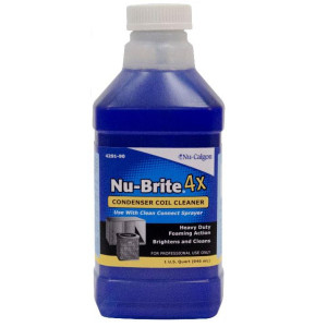 Nu-Calgon 4291-90 Nu-Brite Condenser Coil Cleaner 4x Concentrate to be Used with Clean Connect Sprayer 1Qt