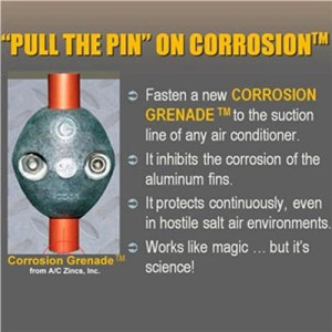 A/C Zincs ACZ-1-1/8 Zinc Corrosion Grenade for 1-1/8 in Tube A/C Zincs ACZ-1-1/8 Zinc Corrosion Grenade for 1-1/8 in Tube