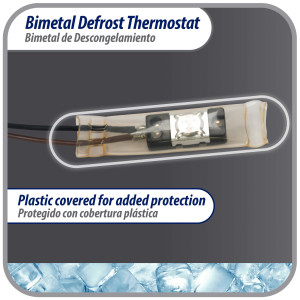 Appli Parts APBT-S2013 Bimetal Thermostat Asian Type 2 Wire Open 55 F and Close 32 F, with brown and black wires, Reference BIM-2013 / Thermodisc Appli Parts APBT-S2013 Bimetal Thermostat Asian Type 2 Wire Open 55 F and Close 32 F, with brown and black wires, Reference BIM-2013 / Thermodisc