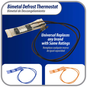 Appli Parts APBT-S2013 Bimetal Thermostat Asian Type 2 Wire Open 55 F and Close 32 F, with brown and black wires, Reference BIM-2013 / Thermodisc Appli Parts APBT-S2013 Bimetal Thermostat Asian Type 2 Wire Open 55 F and Close 32 F, with brown and black wires, Reference BIM-2013 / Thermodisc