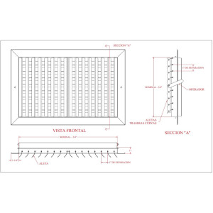 Supply Air Aluminum Grille Blind, White 20 x 06 in. Vermont SM20X06 Supply Air Aluminum Grille Blind, White 20 x 06 in. Vermont SM20X06