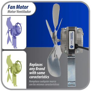 Appli Parts APFM-102E 10W Condenser and Evaporator Fan Motor 220V 60Hz 0.35A, Includes 9in Aluminum Fan Blade and Mounting Base, Universal Replacement for Commercial Refrigeration Units Appli Parts APFM-102E 10W Condenser and Evaporator Fan Motor 220V 60Hz 0.35A, Includes 9in Aluminum Fan Blade and Mounting Base, Universal Replacement for Commercial Refrigeration Units