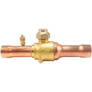 Appli Parts APBV-138 1-3/8 in Shut Off Ball Valve ODF Universal Replacement 610 psi (4.2 Mpa) max pressure -22 F to 248 F work temperature with 1/4 in SAE service port, with 10 in overall length Appli Parts APBV-138 1-3/8 in Shut Off Ball Valve ODF Universal Replacement 610 psi (4.2 Mpa) max pressure -22 F to 248 F work temperature with 1/4 in SAE service port, with 10 in overall length