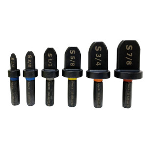 Swaging Spin Set 6 Tools Per Set: 1/4in, 3/8in, 1/2in, 5/8in, 3/4in, 7/8in S6000 Swaging Spin Set 6 Tools Per Set: 1/4in, 3/8in, 1/2in, 5/8in, 3/4in, 7/8in S6000